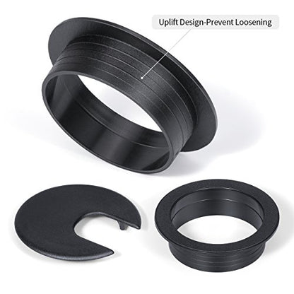 Desk Grommet 2 Inch, Plastic Desk Cord Cable Hole Cover Grommet - 10 Packs, Black - color: Black