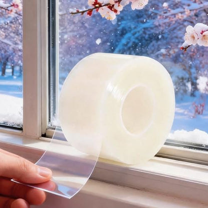 Window Sealing Tape Weather Stripping Tape 2 Inch x 35 Yards Residue Free Clear Window Insulation for Shower Glass Gaps and Doors Seal Windproof Tape (2 Inch x 35 Yards) - style: 2 Inch x 35 Yards