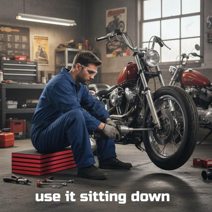 ONREVA Mechanic Mat 48x24x1.2 inch, Kneeling Mat for Working Under Car, Mechanics Pad for Ground, Extra Large Folding Kneeling Pad, High-Density Thick Knee Creeper Mat