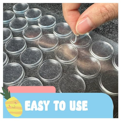 D-NYX Double Sided Tape Sticky Dot Removable Putty No Trace Clear Sticky Tack Waterproof Stickers for Festival Decoration Picture Hanging Museum Wax Gel, Earthquake Putty Hanging Strips Mounting Dots - style: 280 Sticky Dots