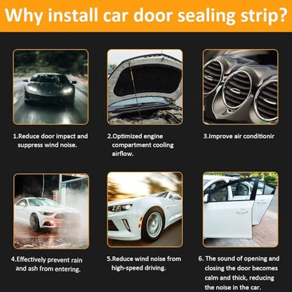 Automotive Door Rubber Seal Strip Trim Seal with Side Bulb for Cars,Trucks, Boats, RVs and Home Applications, Car Door Weather Striping (40Ft) - size: 40Ft