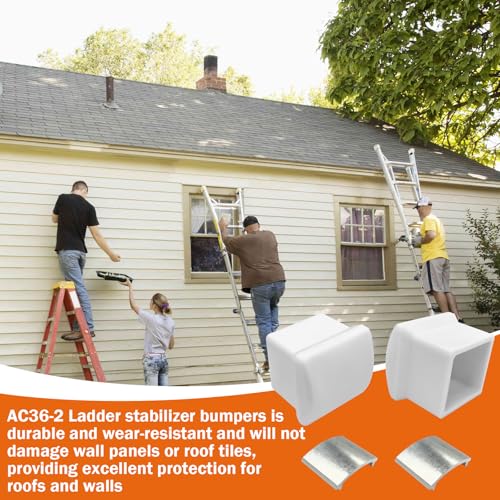 Showingo AC36-2 Ladder Stabilizer Rubber End Caps with Metal Insert, Extension Ladder Stabilizer Pads Compatible with Werner Standoff/Stabilizer AC78 & AC76 Replacement Rubber End Caps 2Pack - color: 2 Pcs