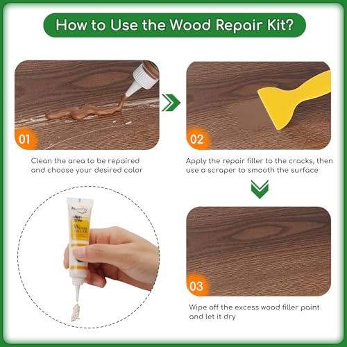 Wood Furniture Repair Kit, 24 Colors Wood Touch up Filler, Repair Scratch, Cracks, Stains, Discoloration for Wood Furniture - Cloth -Textured Series - color: Cloth -Textured Series