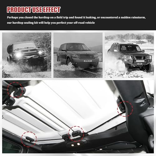Hard Top Removable Seal Kit, Foam Blocker Compatible with 2007-2017 Jeep Wrangler JK and Wrangler JK Unlimited, Car Interior Accessories Replaces 68026937AB (Black/17pcs)