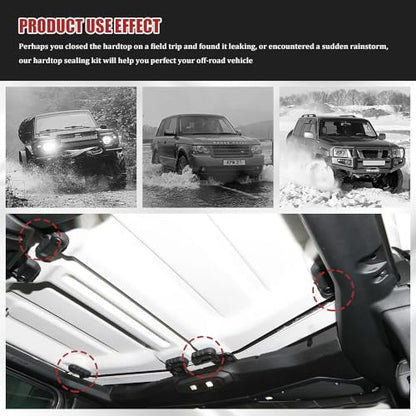 Hard Top Removable Seal Kit, Foam Blocker Compatible with 2007-2017 Jeep Wrangler JK and Wrangler JK Unlimited, Car Interior Accessories Replaces 68026937AB (Black/17pcs)