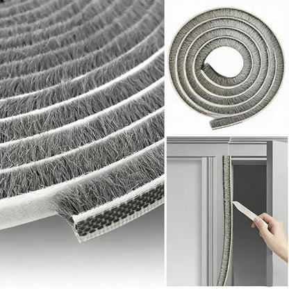 Door Gap Sliding Window High Viscosity Sealing Strip (0.4"x0.4"x32.8FT), Shock Absorbing Buffer Sound and Noise Reduction, Weatherproof Sealing Strip (Grey) - size: 0.4"x0.4"x32.8FT