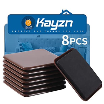Furniture Sliders, 8pcs 4.7 inch Square Sliders for Furniture on Carpet, Heavy Duty Furniture Movers Sliders - Protect The Surface of Carpet, Easily Move Any Items! - size: 4.7inch 8pcs