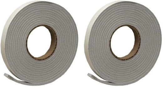 Frost King Vinyl Foam Tape - Closed Cell - Moderate Compression, 3/4" W, 3/16" Thick, 17' L, Grey (Pack of 2) - size: Pack of 2, style: 3/4"W,3/16"T,17'L,Grey