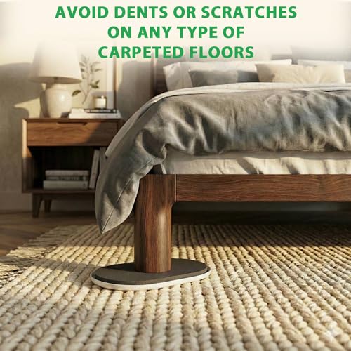Extra Large Furniture Sliders for Carpet, 9.5 Inch Heavy Duty Reusable Moving Pads for Carpet and Hardwood Floors, Glides to Protect Surfaces and Easy Relocation - size: For Carpet - 4 PCS