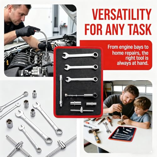 Magnetic Tool Mat 3 Pack, Non-Slip Flexible Pad for Tools, Heavy Duty 40 lbs Parts Holder with PVC Protection, Tool Organizer for Mechanic, Auto Repair and Garage Workshop (Red)