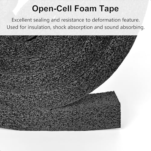 Weather Stripping Door Seal Strip, 1 in x 1 in, AC Insulation Tape, Strong Adhesive, High Reslilience, Weatherproof, Reduce Noise, Gap Filler, Foam Insulation Tape for Doors and Windows - color: Self-Adhesive