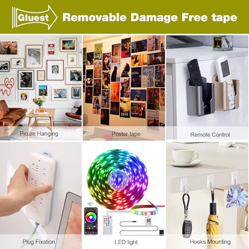 Damage Free Double Sided Tape 0.39in x 20ft, Removable Picture Hanging Strips Residue Free, Heavy Duty Mounting Tape, Wall Tape No Damage Strong Adhesive Strips Foam Tape - size: 0.39in x 20ft