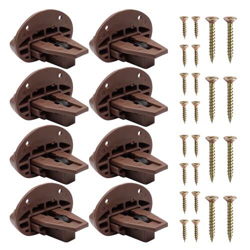 8 Sets Drawer Slides Replacement, Compatible with Kenlin Rite-Trak II Drawer Track Guide Repair Kit for Dresser/Nightstand Drawers with Screws - size: 8 Sets, style: NO Metal Back Plate