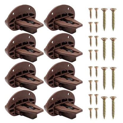 8 Sets Drawer Slides Replacement, Compatible with Kenlin Rite-Trak II Drawer Track Guide Repair Kit for Dresser/Nightstand Drawers with Screws - size: 8 Sets, style: NO Metal Back Plate