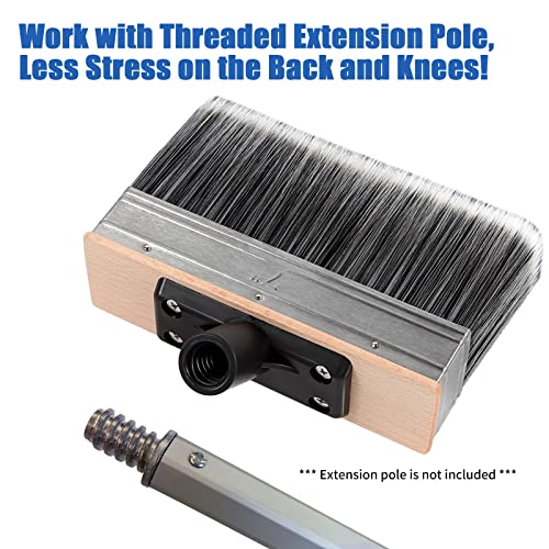 7-Inch Deck Stain Brush Applicator for Applying Paints, Sealers on Wood, Fence, Brick, Concrete Walls - Heavy-Duty Outdoor Oil Staining Brush