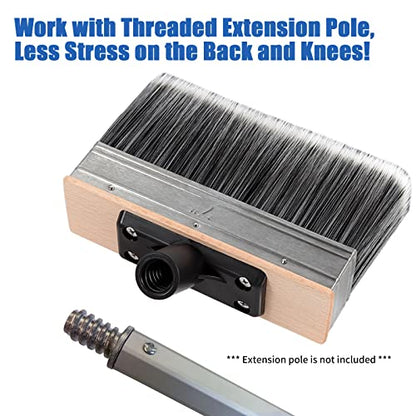 7-Inch Deck Stain Brush Applicator for Applying Paints, Sealers on Wood, Fence, Brick, Concrete Walls - Heavy-Duty Outdoor Oil Staining Brush