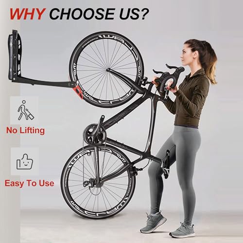 Wallmaster BIKEPAL Swivel Bike Rack, Wall Mounted Vertical Bike Storage Hanger, Space Saving for Home and Garage, 4 Pack - style: 4pack