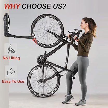 Wallmaster BIKEPAL Swivel Bike Rack, Wall Mounted Vertical Bike Storage Hanger, Space Saving for Home and Garage, 4 Pack - style: 4pack