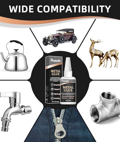 Metal Glue, 35g Heavy Duty Super Strong Clear Glue, Waterproof Heat Resistant Adhesive for Metal Bonding, Repair, Steel, Aluminum, Iron, Copper, Auto Parts, DlY Kits - style: Metal Glue