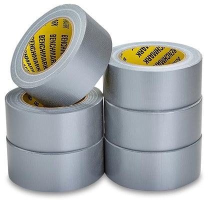 6 Pack - Grey Duct Tape (2 in x 90 ft/Roll); Total of 540 Feet (180 Yards); Heavy Duty; Tear by Hand Design; No Residue; Strong Yet Flexible; Great for Repairs of All Kinds; Gray Duck Tape; Bulk Pack - color: Grey