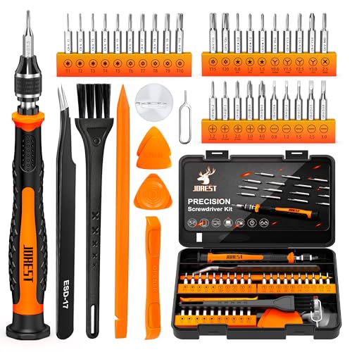 JOREST 40Pcs Small Precision Screwdriver Set with Torx Triwing Phillips, Mini Repair Tool Kit for Macbook, Computer, Laptop, PC, iPhone, PS5, Xbox, Switch, Glasses, Watch, Ring Doorbell, Electronics - style: 40 in 1 CRV