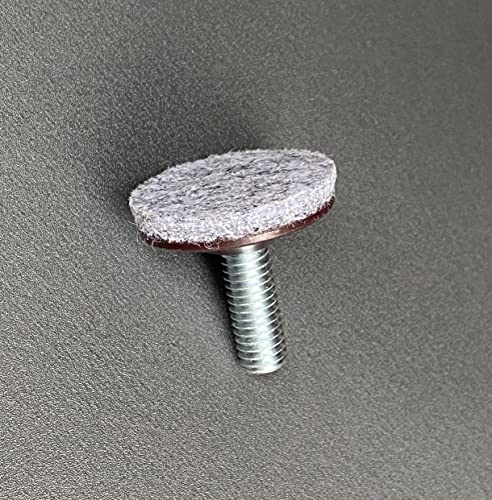 3/8"-16 Threaded Bolt, Furniture Levelers with Removable nut-Pack of 4 | 1.5" Grey Felt Pad Furniture Feet,Heavy Duty Adjusting Foot Adjustable Furniture Legs,Table Levelers,Thread Pitch:16.