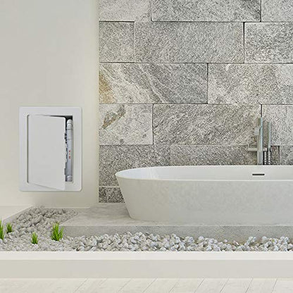 Suteck Plumbing Access Panel for Drywall Ceiling 6 x 9 Inch Reinforced Plastic Wall Access Doors Removable Hinged Panel - size: 6X9 Inch