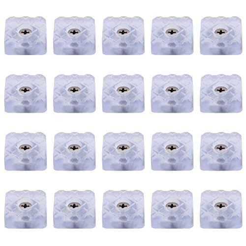 20pcs Square Furniture Pads,ULIFESTAR Furniture Feet Glides Sliders Carpet Saver Hardwood Floor Protectors Surface Protection for Chair Table Sofa Couch Leg Caps Non Slip Furniture Grippers (Blue) - color: Light Blue