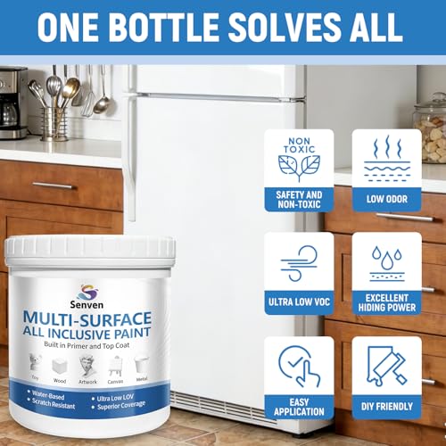 White Paint Touch-Up Paint for Metal, Furniture, Cabinets, Wood, Appliances, Clay, DIY Crafts, Walls, Acrylic Enamel Multi Surface Water Based Fast Drying, 5.3 Fl Oz - color: White - 5.3 oz