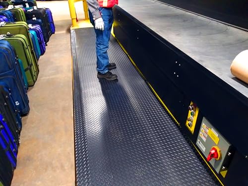 American Classic Diamond Plate Anti-Fatigue Mat – Closed-Cell Polymeric Sponge Base – Industrial Grade, Beveled Safety Edges, 9/16" or 1" Thick – Made in USA (Black, 3'x3'x1) - size: 36"L x 36"W x 1"Th