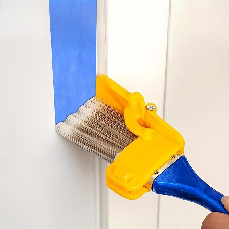 Edge Painting Tool Set with Color Separation Guide Plastic Handle Trimmer for Precise Latex Paint on Picture Frames Walls, Blue - color: Blue