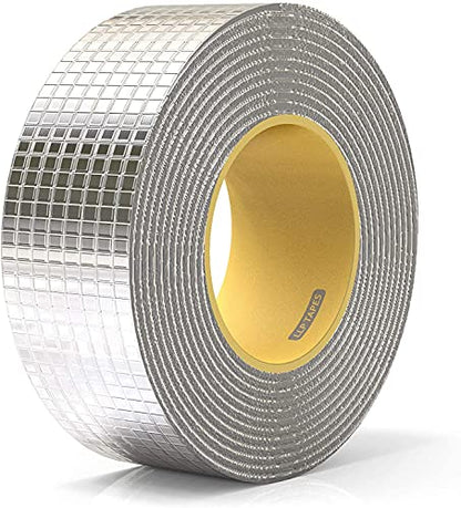 LLPT Aluminum Butyl Tape Butyl 2 Inch x 16.5 Feet Waterproof Leak Sealing Tape for Metal Roof Flashing RV Roof Patching Window Gutter Leak Repair (AB434) - size: 2" x 16.5 Ft