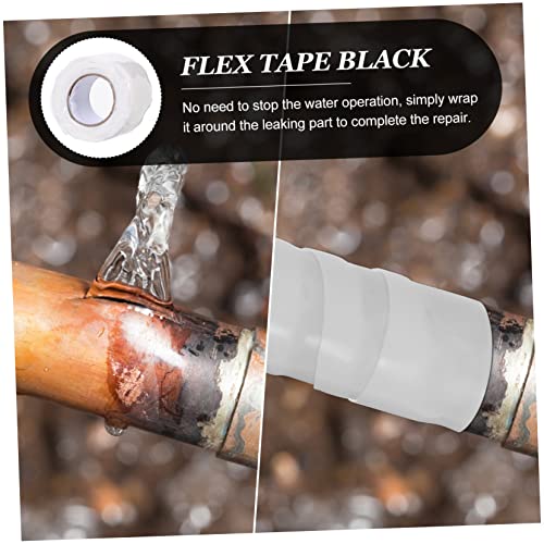 Lurrose Flexible Silicone Rubber Seal Tape for Plumbing Leak Repair Compression Resistant Weatherproof Pipe Leak Sealant for Faucets Heating Joints and Water Tanks