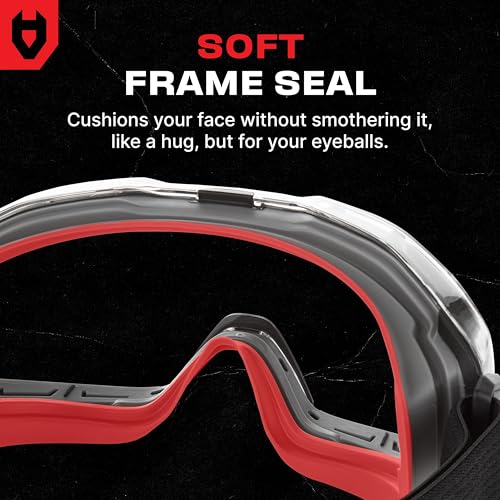 NoCry Anti Fog Safety Goggles Over Glasses For Men And Women — ANSI Z87.1 Premium Anti Scratch & UV380 — Eye Protection with Panoramic Lens & Adjustable Strap — Perfect Dust Goggles for Chemistry Lab - style: Premium Goggles