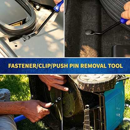 Clip Pliers Trim Upholstery Tools - 3 Pack Car Removal Tool Set to Remove Rivets Fasteners Push Pins, Clips Puller Kit for Door Dash Dashboard Panel Body Repair Tools - color: blue
