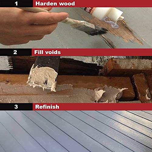 PC-Products Wood Repair Epoxy Paste and Wood Hardener Kit, PC-Woody 6 oz and PC-Petrifier 8 oz - size: Woody (6 oz) & Petrifier (8 oz) Kit, style: PC-Woody Kit