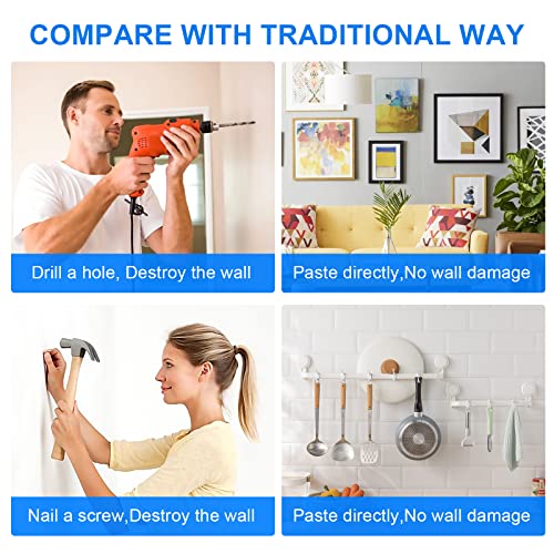 Nano Double Sided Tape Heavy Duty, Multipurpose Removable Mounting Tape Adhesive Grip,Reusable Strong Sticky Wall Tape Strips Transparent Tape Poster Carpet Tape for Paste Items,Household…