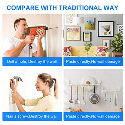 Nano Double Sided Tape Heavy Duty, Multipurpose Removable Mounting Tape Adhesive Grip,Reusable Strong Sticky Wall Tape Strips Transparent Tape Poster Carpet Tape for Paste Items,Household…