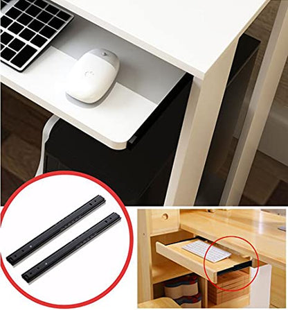 WANLIAN 1 Pair Drawer Slides 16 Inch 2 Fold Heavy Duty Ball Bearing Full Extension Under-Mount Sliding Drawer Slides - size: 2 fold 16 inches
