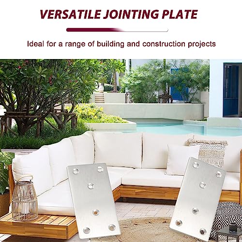 50PCS Flat Mending Plates,3-1/8''304 Heavy Duty Stainless Steel Straight Mending Joining Plates, Metal Straight Brace for Shelves,Cabinet,Furniture Corner Repair Fixing-Silver,3.15X1.57X0.08IN - size: 3.15X1.57X0.08IN