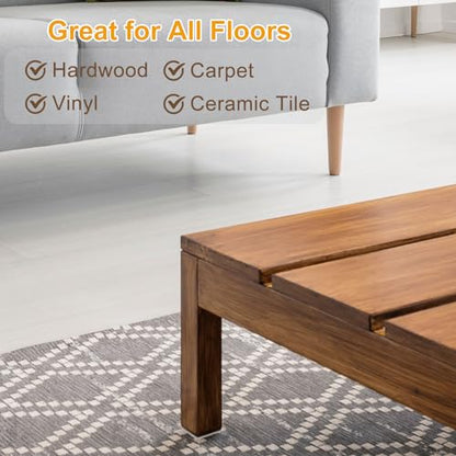 uxcell Furniture Sliders, 16Pcs 3 2/7" - Plastic Reusable Hexagon Sliding Pads, Chair Glides for Carpeted Tile Vinyl Hardwood Floors (White)