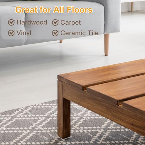 uxcell Furniture Sliders, 8Pcs 3.5" - Plastic Reusable Square Sliding Pads, Chair Glides for Carpeted Tile Vinyl Hardwood Floors (Grey)