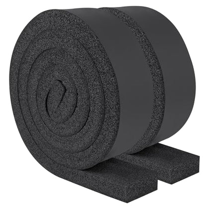 Yotache Window Air Conditioner Foam Insulation Strip 2 Pcs 2"x1", Non-Adhesive Air Conditioning Weather Strip, Total 13 Feet Long - size: 2"x1"x13FT