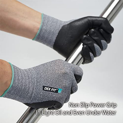 DEX FIT Grey 3 Pair Protective Gloves, X-Small - color: Grey, size: X-Small(3 Pairs)