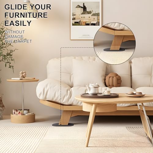8PCS Furniture Sliders, 9-1/2" X 5-3/4" Large Furniture Movers Sliders, Reusable Sliders for Furniture on Carpet for Heavy Furniture, Furniture Moving Made Simple! - size: 9-1/2" X 5-3/4" (Beige)