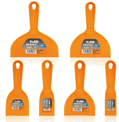 6 Pack Putty Knife 1.5" 2" 3" 4" 5" 6" Plastic Paint Scraper Tool Set Heavy Duty Drywall Repair kit,Flexible Spackle Knives with Hang Hole,Wall Putty for Spreader,Wallpaper,Mud,Plaster,Taping,Floor