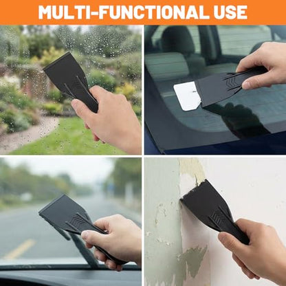 8 PCS Plastic Putty Knife Set, 2-Inch Flexible Plastic Scraper Tools for Spackling, Drywall Repair, Patching, Plastering, Caulking, Wallpaper Removal