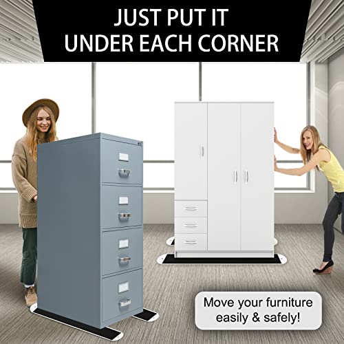 2 Set Large Furniture Sliders with Pull Strap,Appliance Moving Sliders,Heavy Duty Furniture Movers Sliders,Furniture Pull Sliders for Carpet and Hardwood Floors 2.5 feet - size: 2.5ft