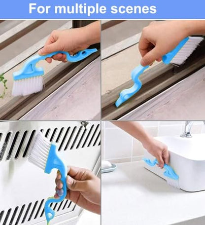 Window Groove Cleaning Brush kit Sliding Door Track Crevice Cleaning Brush Hand-held Groove Gap Cleaning Tools for Small Spaces