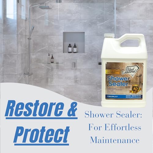 Natural Stone and Grout Penetrating Shower Sealer. Marble, Granite Travertine, Limestone. Protects the Surface from Damage and Build-up for up to Ten Years! (1 Gallon) - style: 128 Fl Oz (Pack of 1)